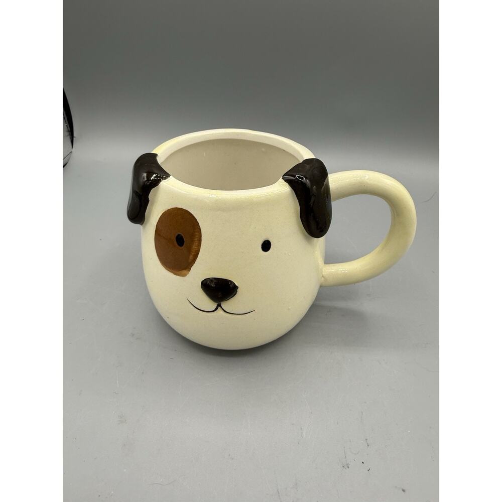 Cute Dog Face Ceramic Mug 3D Ears Puppy Coffee Cup